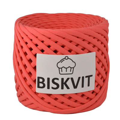 Пряжа Бисквит (Biskvit) (ленточная пряжа) коралл ИМ в интернет-магазине Швейпрофи.рф