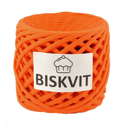 Пряжа Бисквит (Biskvit) (ленточная пряжа) мандарин в интернет-магазине Швейпрофи.рф