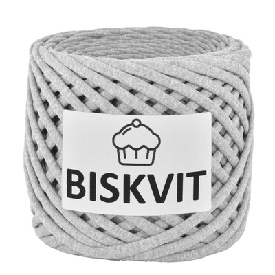 Пряжа Бисквит (Biskvit) (ленточная пряжа) серый меланж И в интернет-магазине Швейпрофи.рф