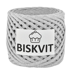 Пряжа Бисквит (Biskvit) (ленточная пряжа) серый меланж И
