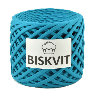Пряжа Бисквит (Biskvit) (ленточная пряжа) темно-бирюзовый в интернет-магазине Швейпрофи.рф