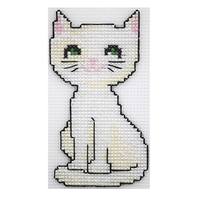 Набор для вышивания HP Kids П-0014 «Белый кот» 13,5*7,5см в интернет-магазине Швейпрофи.рф