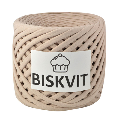 Пряжа Бисквит (Biskvit) (ленточная пряжа) 350 г/100 айвори в интернет-магазине Швейпрофи.рф