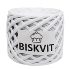 Пряжа Бисквит (Biskvit) (ленточная пряжа) кокос (белоснежный)