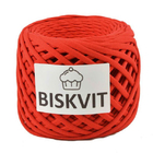 Пряжа Бисквит (Biskvit) (ленточная пряжа) красный ИМ