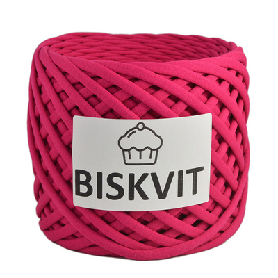 Пряжа Бисквит (Biskvit) (ленточная пряжа) малина в интернет-магазине Швейпрофи.рф