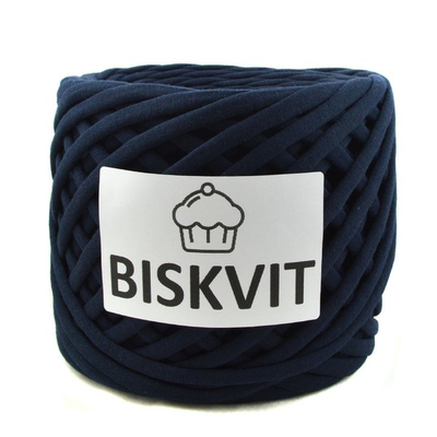 Пряжа Бисквит (Biskvit) (ленточная пряжа) сапфир в интернет-магазине Швейпрофи.рф