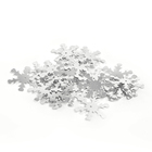 Пайетки «фигурки» Астра снежинки 25 мм (уп. 10 г) 01 серебро