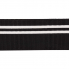 Подвяз трикотажный п/э 0408 с белыми полосами черный 8*100 см