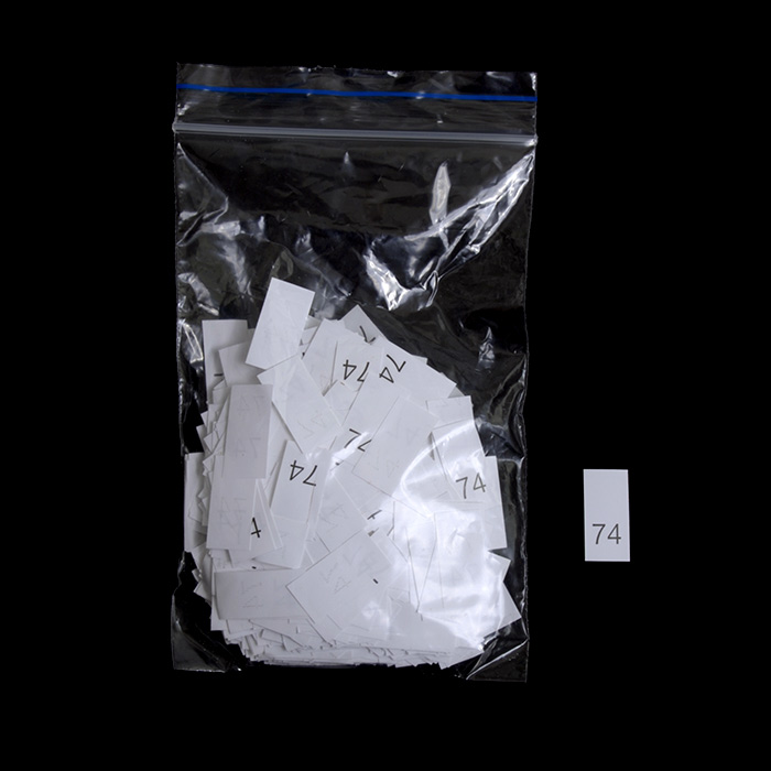 Размерники в пакетике (уп. 1000 шт.) №74 белый