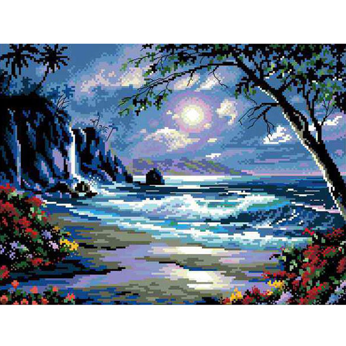 Рисунок на канве Гелиос П-064 «Тропики ночью» 30*40 см