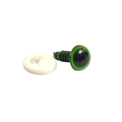 Глаза винтовые Астра 12 мм с фиксатором (уп 24шт) зеленый в интернет-магазине Швейпрофи.рф