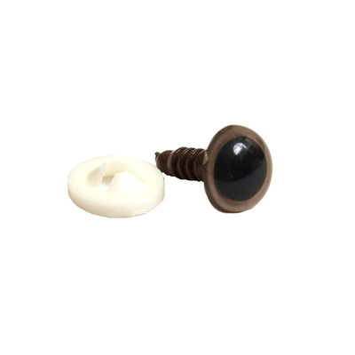 Глаза винтовые Астра 16 мм с фиксатором (уп 24шт) коричневый в интернет-магазине Швейпрофи.рф