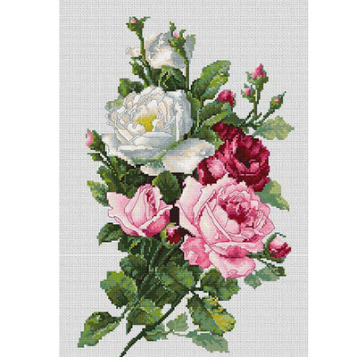 Набор для вышивания Luca-S ВA22855 «Букет из роз» 33,5*21,5 см в интернет-магазине Швейпрофи.рф
