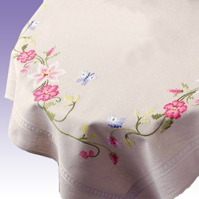 Набор для вышивания VERVACO 0021750-PN Скатерть «Розовые цветы» 80*80 см в интернет-магазине Швейпрофи.рф