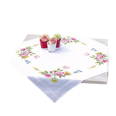 Набор для вышивания VERVACO 0021573-PN Скатерть «Весенние цветы» 80*80 см в интернет-магазине Швейпрофи.рф