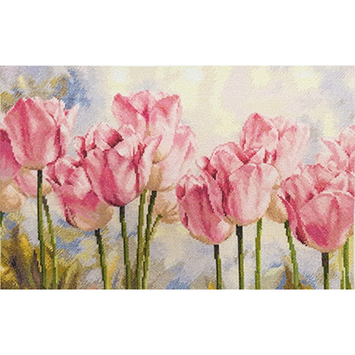 Набор для вышивания Алиса 2-37 «Розовые тюльпаны» 40*27 см