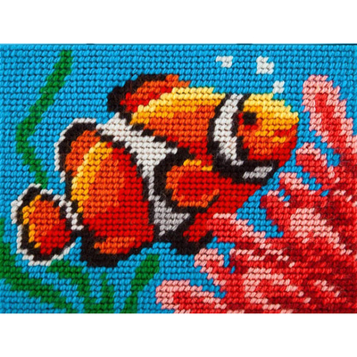 Набор для вышивания с пряжей BAMBINI  X2242 «Коралловые рифы» 15*20 см в интернет-магазине Швейпрофи.рф