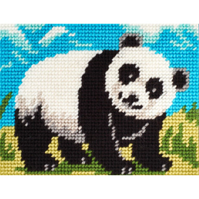 Набор для вышивания с пряжей BAMBINI  X2287 «Панда» 15*20 см в интернет-магазине Швейпрофи.рф