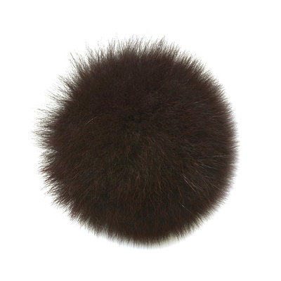 Помпон натуральный 10 см песец  PNP 025 коричневый в интернет-магазине Швейпрофи.рф