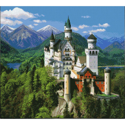 Рисунок на канве Гелиос П-075 «Замок» 43,5*43,5 см в интернет-магазине Швейпрофи.рф
