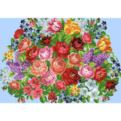 Рисунок на канве Гелиос Ц-010 «Цветочное панно» 27*35 см в интернет-магазине Швейпрофи.рф
