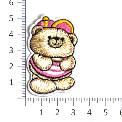 Термоаппликация №1776 «Медведь» 3,5*5,5 см розовый в интернет-магазине Швейпрофи.рф