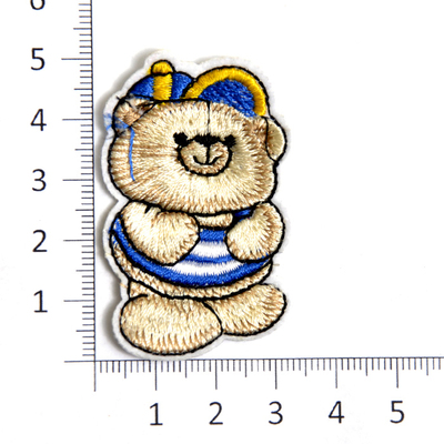 Термоаппликация №1776 «Медведь» 3,5*5,5 см синий в интернет-магазине Швейпрофи.рф