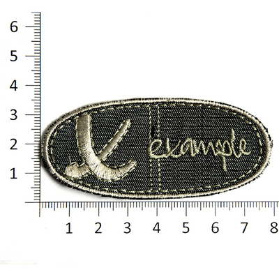 Термоаппликация №4-285 «Example» (1) 8*3.7 см C джинс/серый в интернет-магазине Швейпрофи.рф