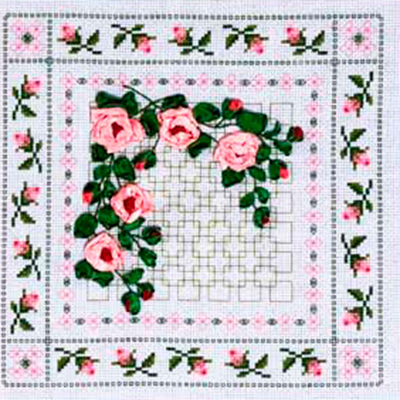 Набор для вышивания Panna Ц-0554 «Плетистая роза» 26*26 см в интернет-магазине Швейпрофи.рф