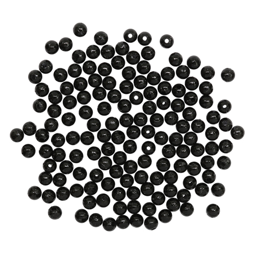 Бусины Астра пластик круглые жемчуг  5 мм  (25 г) 046NL чёрный