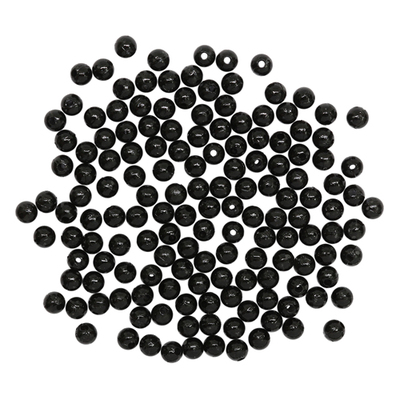 Бусины Астра пластик круглые жемчуг  5 мм  (25 г) 046NL чёрный в интернет-магазине Швейпрофи.рф