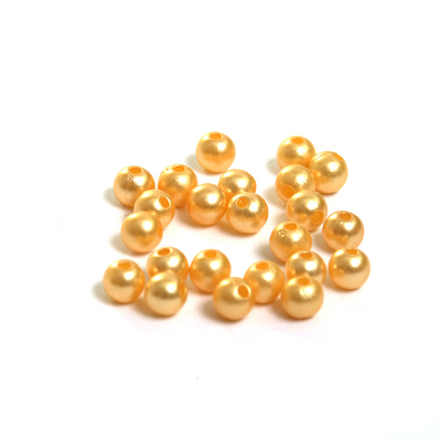 Бусины Астра пластик круглые жемчуг  6 мм  (25 г) 004 золото в интернет-магазине Швейпрофи.рф