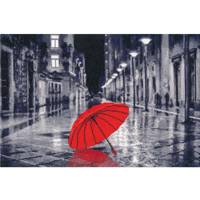 Набор для вышивания Золотое руно ГМ-024 «Красный зонтик» 23,8*35,2 см в интернет-магазине Швейпрофи.рф