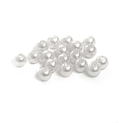 Бусины Астра пластик круглые жемчуг  6 мм  (25 г) 001 NL белый в интернет-магазине Швейпрофи.рф