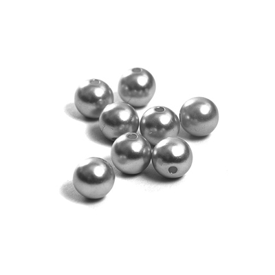 Бусины Астра пластик круглые жемчуг 10 мм (25 г) 063 серый в интернет-магазине Швейпрофи.рф