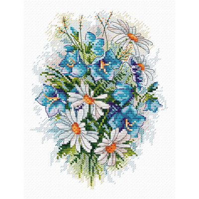 Набор для вышивания М.П.Студия М-120 «Луговые цветы» 15*18 см в интернет-магазине Швейпрофи.рф