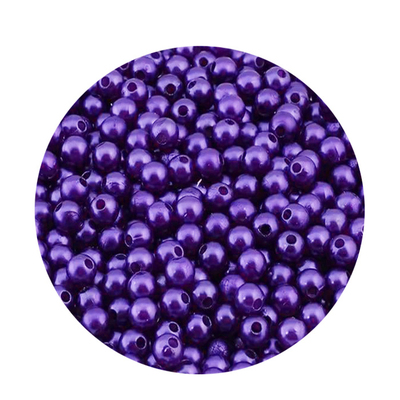 Бусины пластм.  5-6 мм (уп. 10 г) 037 фиолетовый металлизированный в интернет-магазине Швейпрофи.рф