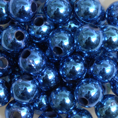 Бусины пластм.  5-6 мм (уп. 10 г) 040 синий металлизированный в интернет-магазине Швейпрофи.рф