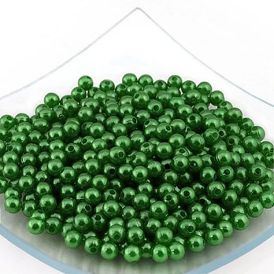 Бусины пластм.  5-6 мм (уп. 10 г) 059 зеленый в интернет-магазине Швейпрофи.рф