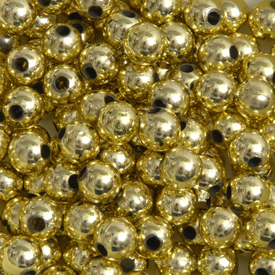 Бусины пластм.  8 мм (уп. 10 г) золото в интернет-магазине Швейпрофи.рф