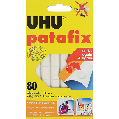 Клеящие подушечки UHU patafix 620004 10*10 мм уп 80 шт в интернет-магазине Швейпрофи.рф
