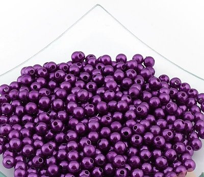 Бусины пластм. 10 мм (уп. 10 г) 207 фиолетовый