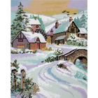 Рисунок на канве Гелиос П-016 «Зимний пейзаж» 33*43 см