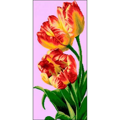 Рисунок на канве Гелиос Ц-051 «Тюльпаны» 31*62,5 см в интернет-магазине Швейпрофи.рф