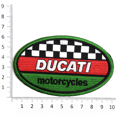Термоаппликация AD1223 «DUCATI Motorcycles» 10*6 см в интернет-магазине Швейпрофи.рф