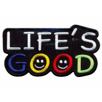 Термоаппликация AD1413 «Life's good» 6*9 см в интернет-магазине Швейпрофи.рф