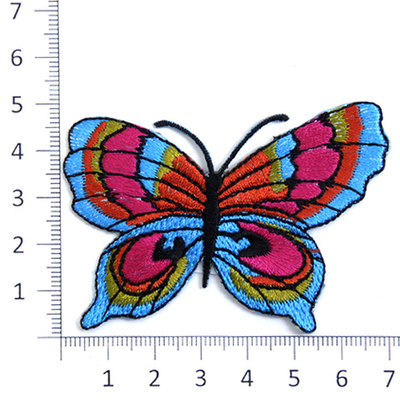 Термоаппликация С. «Бабочка» бирюза/фиолет. (2) 7*5 см в интернет-магазине Швейпрофи.рф