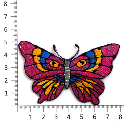 Термоаппликация С. «Бабочка» малина/желтый (2) 8*4,5 см в интернет-магазине Швейпрофи.рф