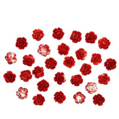 Декор AS12-01 Цветочки для скрапбукинга 6 мм (уп 30 шт)  красный 7723898 в интернет-магазине Швейпрофи.рф